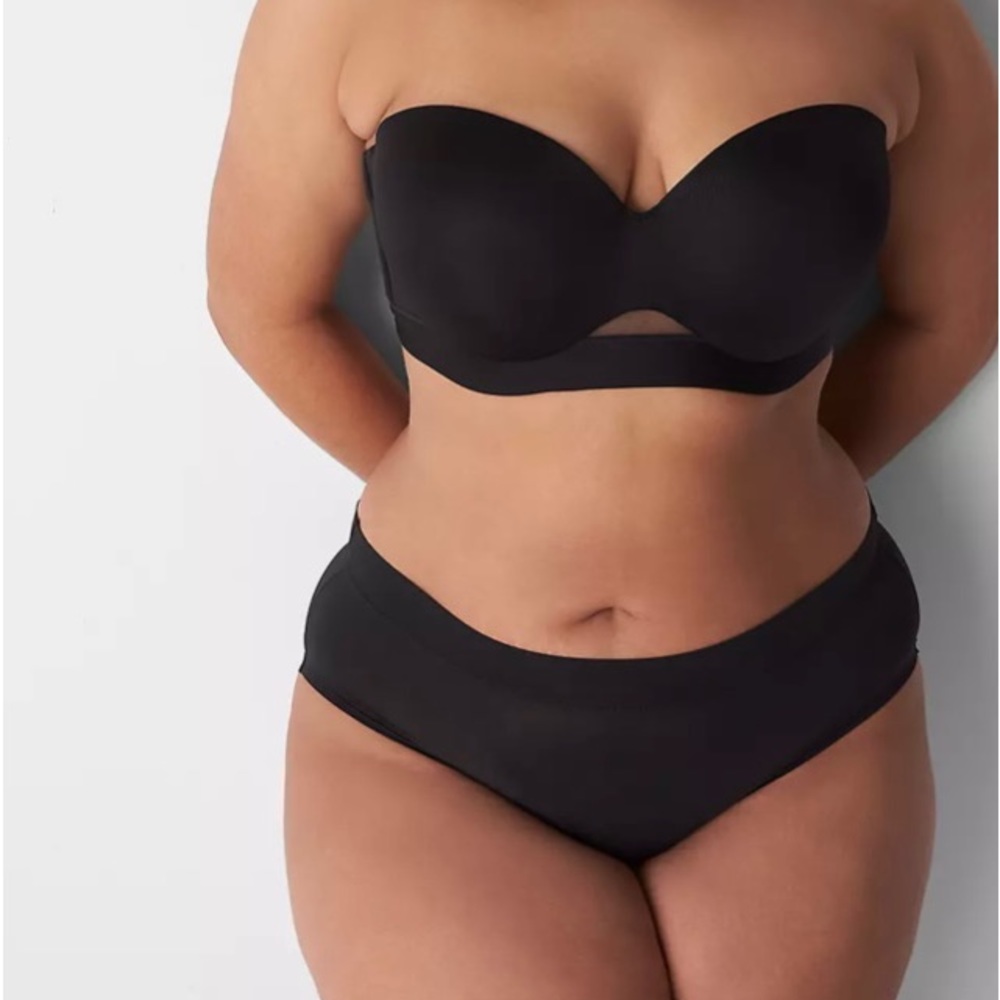 Lane Bryant Comfort Bliss strapless/multi convertible bra black NWT